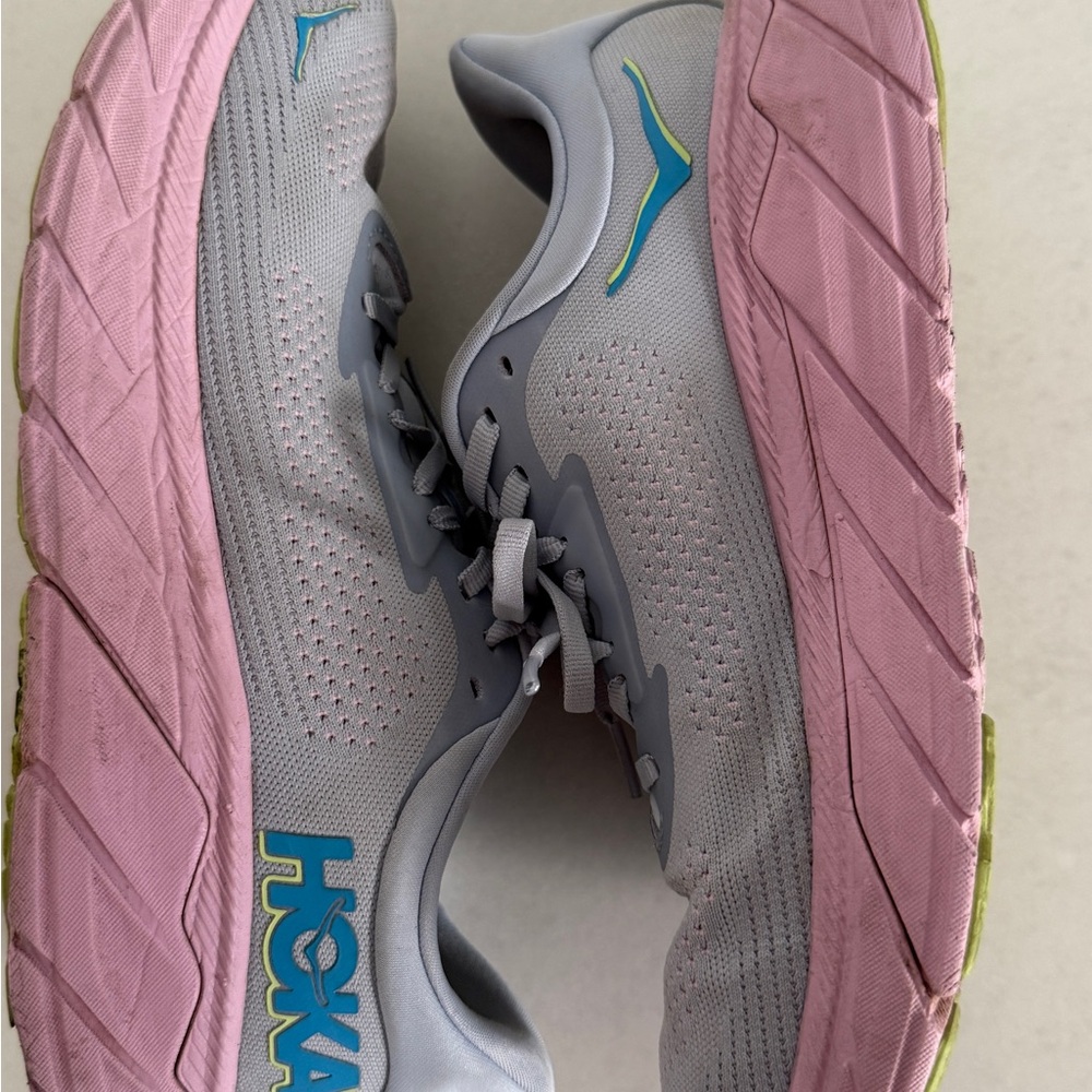 Hoka Women's Gray and Pink Running Shoes